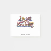 *~* 7 Blume ICH ERHALTE JETZT AP85 Manifesting Post-it Klebezettel (Vorderseite)