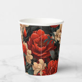 #7 Blumenmuster Pappbecher (Rechts)