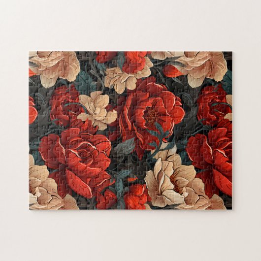 #7 Blumenmuster Puzzle (Horizontal)