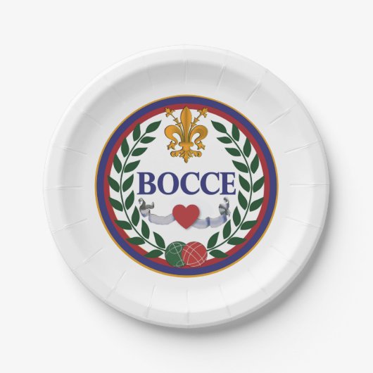 7" Bocce Party-Teller Pappteller (Vorderseite)