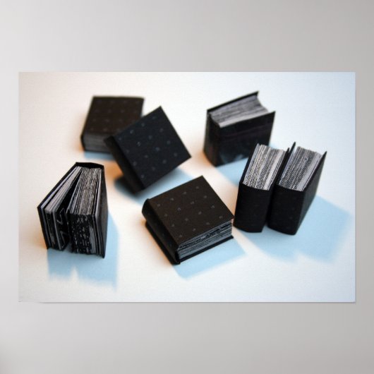 7 Bücher der Miniatur von Künstlern - Fotografierp Poster (Vorne)