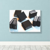 7 Bücher von Miniaturkünstlern - Leinwand von Foto (Insitu (Holzboden))