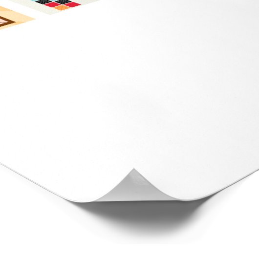 7 Buchstaben Name Board Game Alphabet Poster (Ecke)