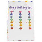 7 Chakra Aquarellkunst Mittlere Geschenktüte (Vorderseite)