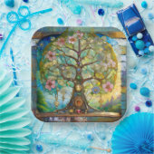 7 Chakra Blossoming Tree Of Life Pappteller (Party)