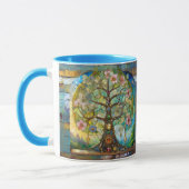 7-Chakra-Blütenbaum des Lebens Tasse (Links)