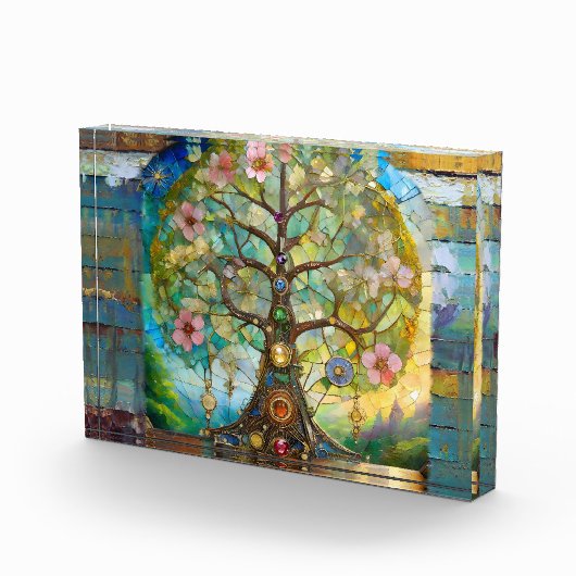 7 Chakra Blütenbaum Fotoblock (Rechts)