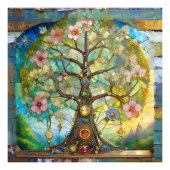 7 Chakra Blütenbaum Fotodruck (Vorne)