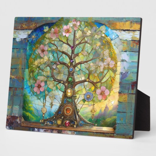 7 Chakra Blütenbaum Fotoplatte (Seite)