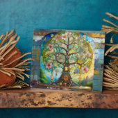 7 Chakra Blütenbaum Fotoplatte (Seite)