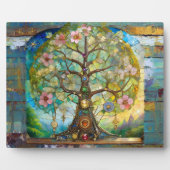 7 Chakra Blütenbaum Fotoplatte (Vorderseite)