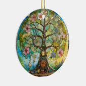 7 Chakra Blütenbaum Keramik Ornament (Rechts)