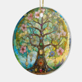 7 Chakra Blütenbaum Keramik Ornament (Links)