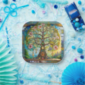 7 Chakra Blütenbaum Pappteller (Party)