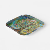 7 Chakra Blütenbaum Pappteller (Gewinkelt)