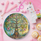 7 Chakra Blütenbaum Pappteller (Party)