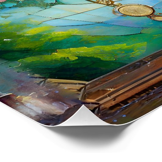 7 Chakra Blütenbaum Poster (Ecke)