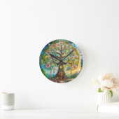 7 Chakra Blütenbaum Runde Wanduhr (Zuhause)