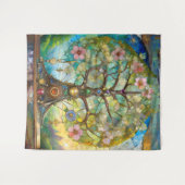 7 Chakra Blütenbaum Wandteppich (Vorderseite (Horizontal))