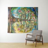 7 Chakra Blütenbaum Wandteppich (Beispiel (Horizontal))