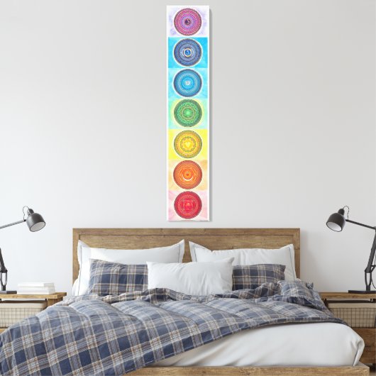 7 Chakra Canvas Print Leinwanddruck (Insitu (Schlafzimmer))