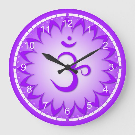 7 Chakra Clocks Große Wanduhr (Vorderseite)