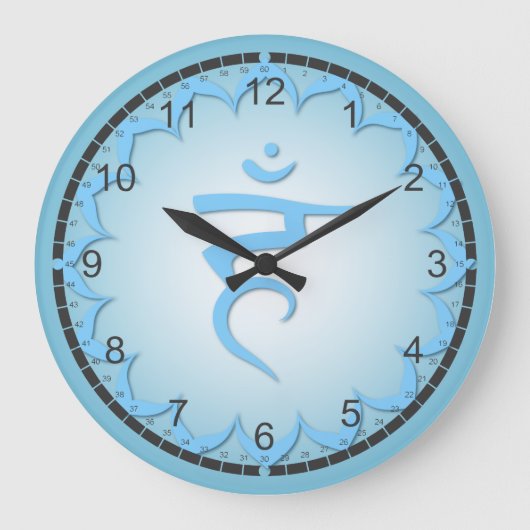 7 Chakra Clocks Große Wanduhr (Vorderseite)