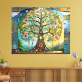 7 Chakra Erblühender Baum Des Lebens Leinwanddruck (Insitu (Wohnzimmer))