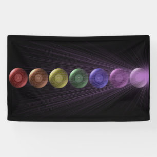 7 Chakra Fahne Banner