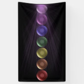 7 Chakra Fahne Banner (Vertikal)