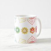 7 Chakra farbig dottiert Kaffeetasse (VorderseiteRechts)