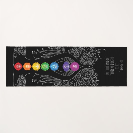 7 Chakra Lady Tree - 11 blwo Yogamatte (Vorderseite (Horizontal))
