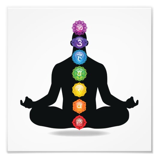7 Chakra Male Silhouette Fotodruck (Vorne)