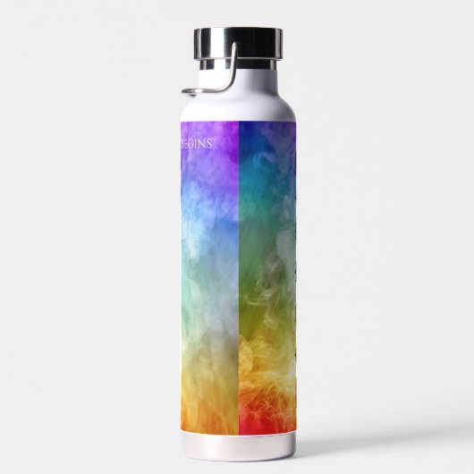 7 Chakra mantra Regenbogenrauch fett Trinkflasche (Rechts)