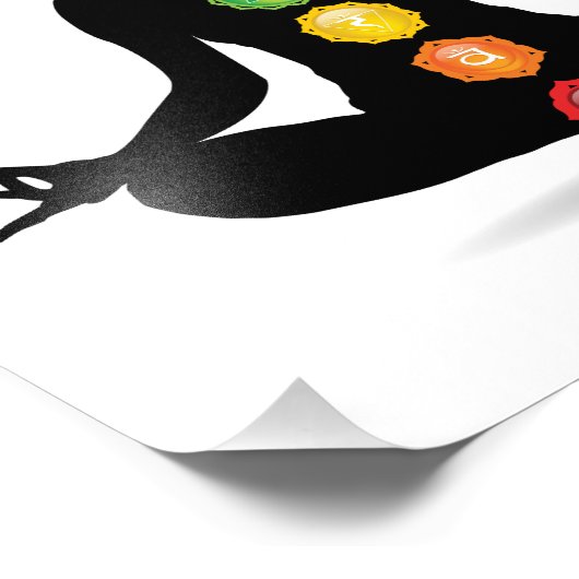 7 Chakra Silhouette Fotodruck (Ecke)