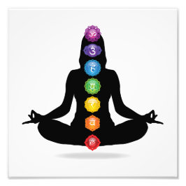 7 Chakra Silhouette Fotodruck