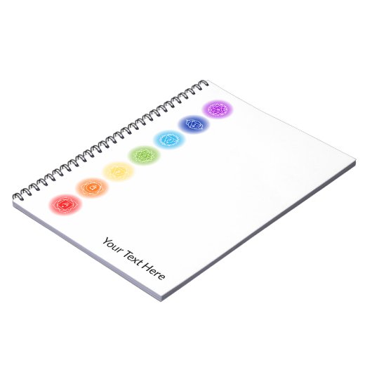 7 Chakra Symbole Notizblock (Linke Seite)