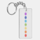 7 Chakra Symbole Schlüsselanhänger (Vorderseite links)
