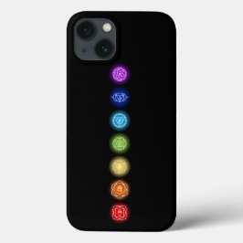 7 Chakra Symbole | Schwarz Case-Mate iPhone Hülle