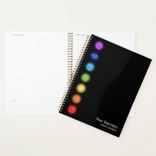 7 Chakra Symbole Schwarz Planer