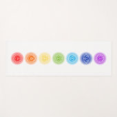 7 Chakra Symbole Yogamatte (Vorderseite (Horizontal))