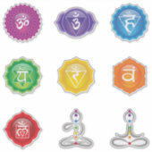 7 Chakra Symbols Aufkleber #01 (Vorderseite)