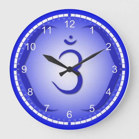 7 Chakra-Uhr Große Wanduhr (Vorderseite)