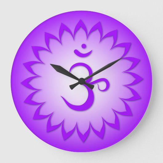 7 Chakra-Uhren Große Wanduhr (Vorderseite)