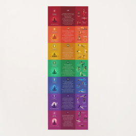 7 Chakra Yoga Posen & Affirmations Yoga Mat - 87mc Yogamatte