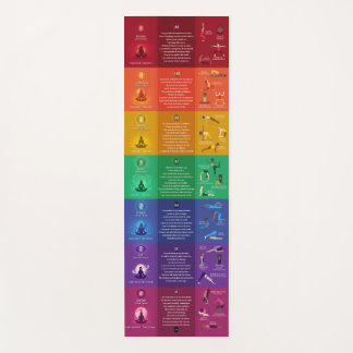 7 Chakra Yoga Posen & Affirmations Yoga Mat - 87mc Yogamatte