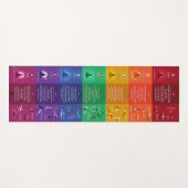 7 Chakra Yoga Posen & Affirmations Yoga Mat - 87mc Yogamatte (Vorderseite (Horizontal))