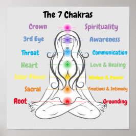 7 Chakras 12x12" Poster