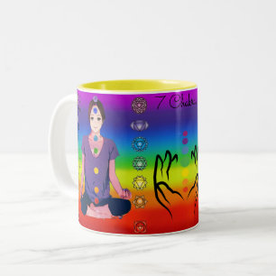 7 chakras 12x12" zweifarbige tasse