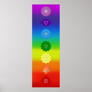 7 Chakras 15x48" Poster